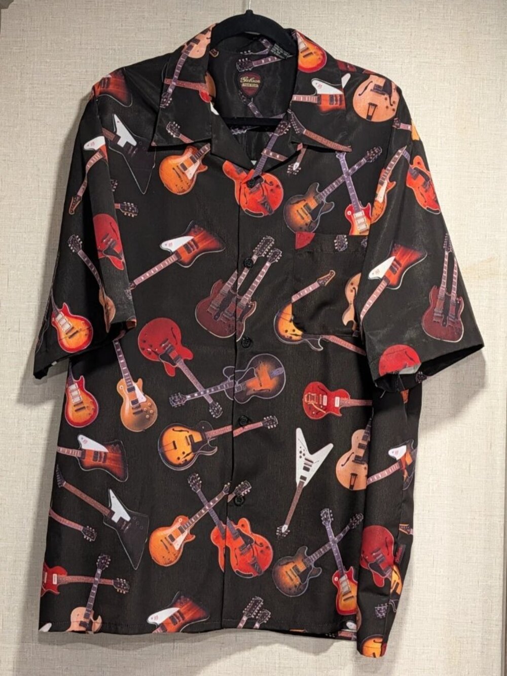 Gibson Tour Wear Button Down Shirt - Guitar Themed XL